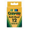 Crayola 12 Anti Dust Coloured Chalks