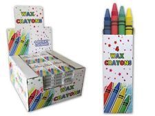 Boxed Set of 4 Wax Crayons Ideal for Party Bags