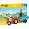 Playmobil 1.2.3 Tractor with Trailer 6964 Play Set