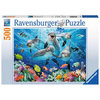 Dolphins Underwater 500 Piece Jigsaw Puzzle By Ravensburger