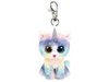 Heather the Horned Cat Ty Beanie Key Clip Soft Toy DOB April 26