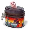 Sea Monster Theme Metal Money Bank with zipper and lock