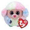 Rainbow the Poodle Puffies Balls 8cm Ty Beanie  DOB November 10