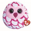 Pinky The Owl Mini 8cm Squish-A-Boo Ty Beanie DOB August 14