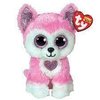 Hunk The Pink Husky Ty Beanie Babies Soft Toy DOB February 6