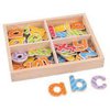 63 Wooden Lowercase Magnetic Letters by BigJigs Toys BJ265 3+